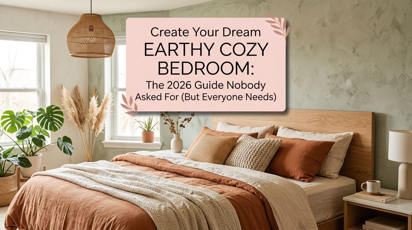 earthy cozy bedroom