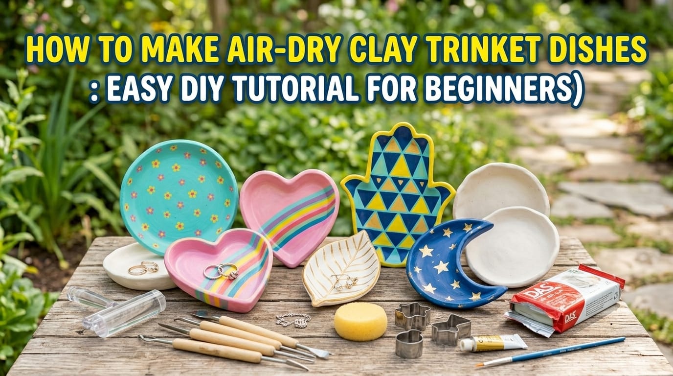 air-dry clay trinket dishes
